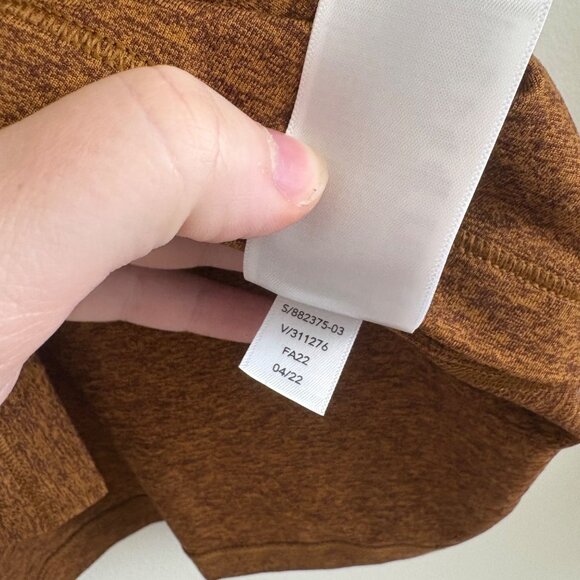 Athleta Athletic Uptempo II Hoodie Sweatshirt Heathered Brown Size M - Picture 10 of 10